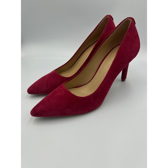 Michael Kors Shoes - Michael Kors Dorothy Flex Pump Berry Red Suede Pointed Toe Stiletto Heel 8.5